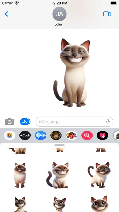 Screenshot di Happy Siamese Cat Stickers
