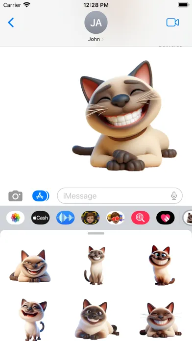 Screenshot di Happy Siamese Cat Stickers