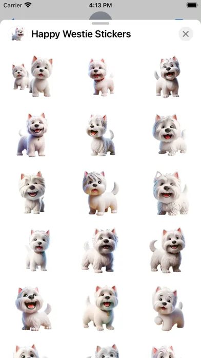 Happy Westie Stickers 스크린샷