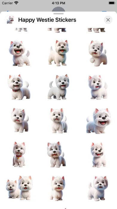 Happy Westie Stickers 스크린샷