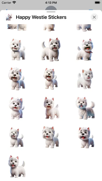 Happy Westie Stickers 스크린샷