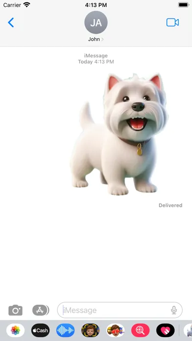 Happy Westie Stickers 스크린샷