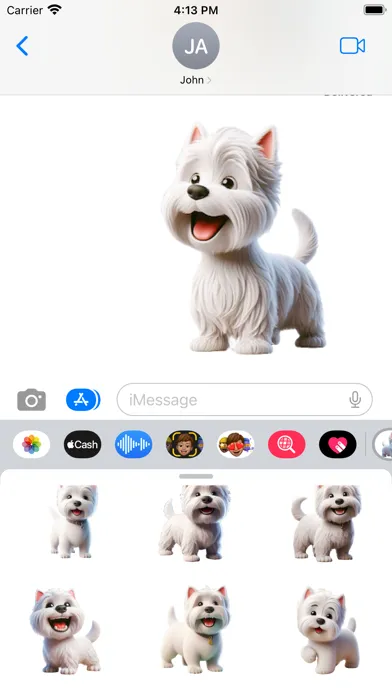 Happy Westie Stickers 스크린샷