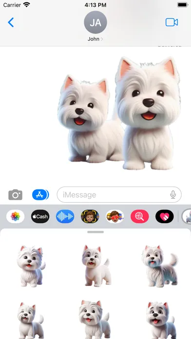 Happy Westie Stickers 스크린샷