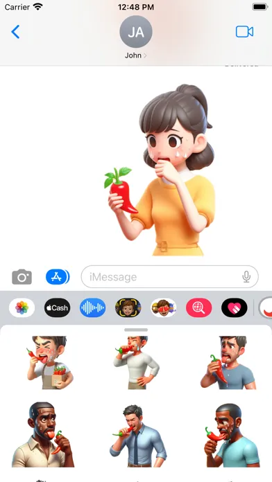 Hot Pepper Stickers स्क्रीनशॉट