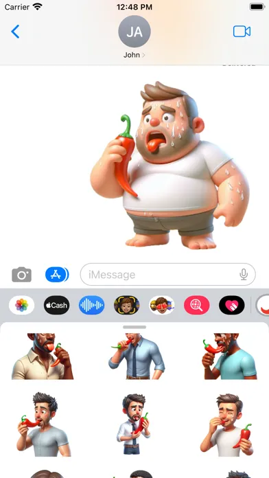 Hot Pepper Stickers स्क्रीनशॉट