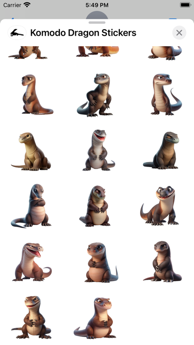 ภาพหน้าจอของ Komodo Dragon Stickers