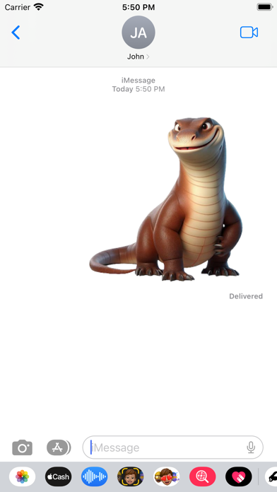 ภาพหน้าจอของ Komodo Dragon Stickers