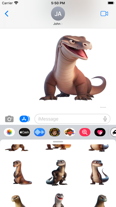 ภาพหน้าจอของ Komodo Dragon Stickers