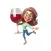 Large Wine Woman Stickers