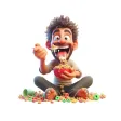 Messy Cereal Stickers