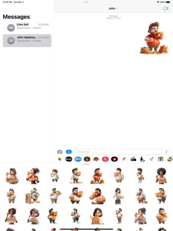 Скриншоты Messy Pizza Stickers iPad 