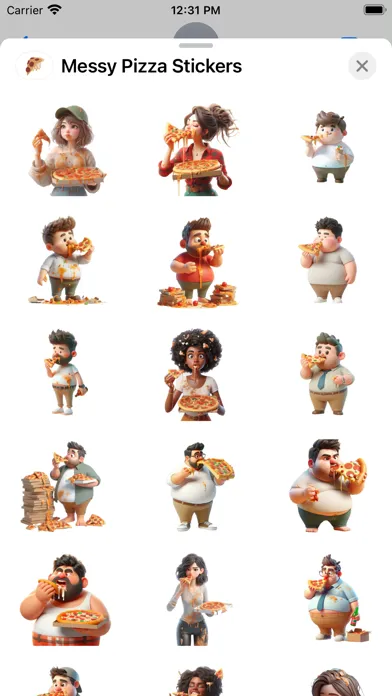 Скриншоты Messy Pizza Stickers