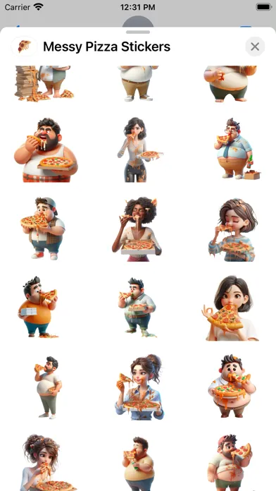 Скриншоты Messy Pizza Stickers