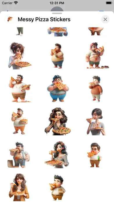 Скриншоты Messy Pizza Stickers