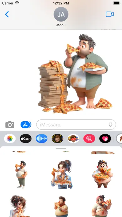 Скриншоты Messy Pizza Stickers