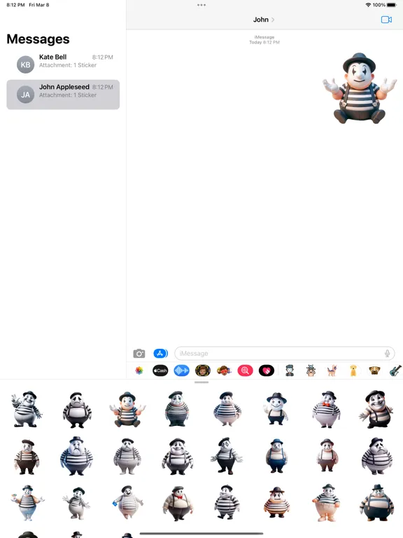 Скриншоты Mime Stickers iPad 