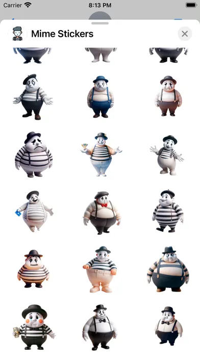 Скриншоты Mime Stickers
