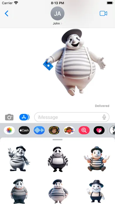 Скриншоты Mime Stickers