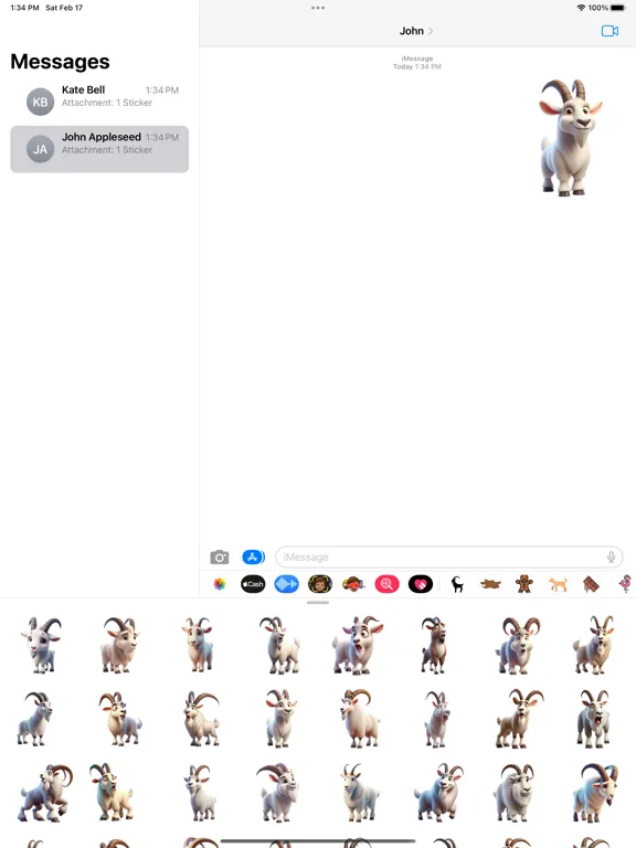 Mountain Goat Stickers iPad  سکرین شاٹس