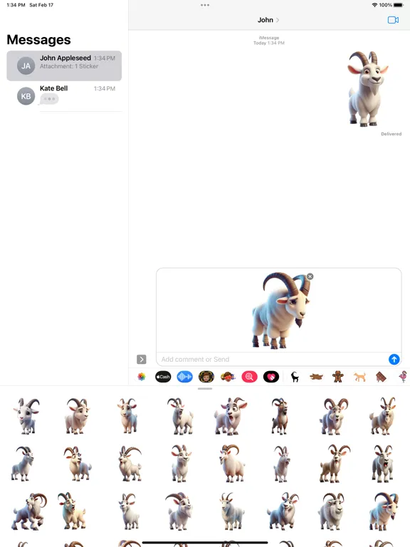 Mountain Goat Stickers iPad  سکرین شاٹس