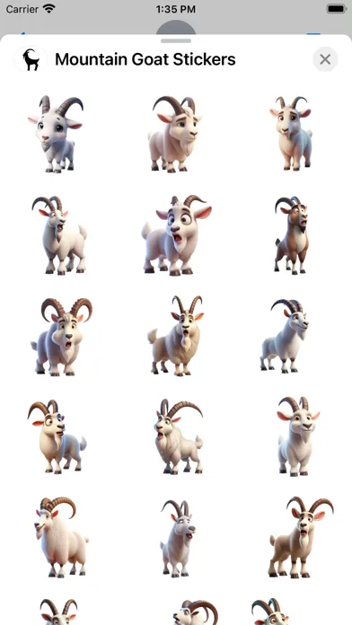 Mountain Goat Stickers سکرین شاٹس