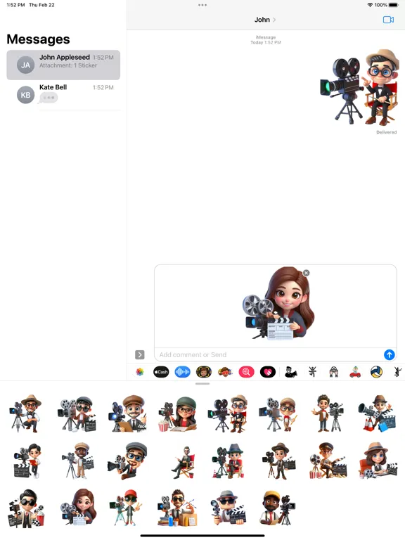 Movie Director Stickers iPad  Screenshots