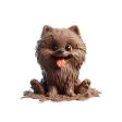 Muddy Pomeranian Stickers