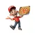 Pizza Delivery Man Stickers
