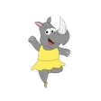 Rhino Ballet Stickers Rhino Ballet Stickers