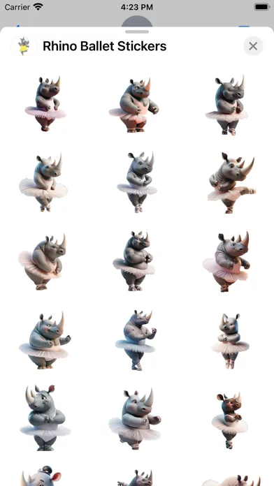Rhino Ballet Stickers سکرین شاٹس