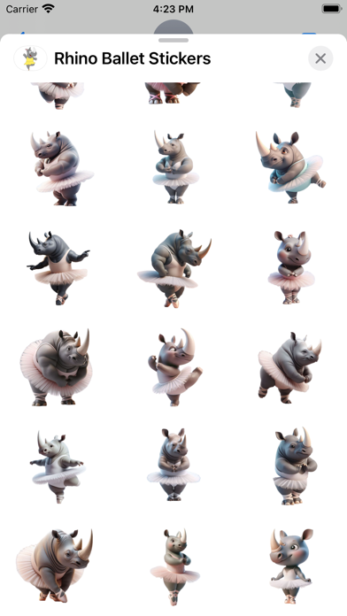 Rhino Ballet Stickers 스크린샷