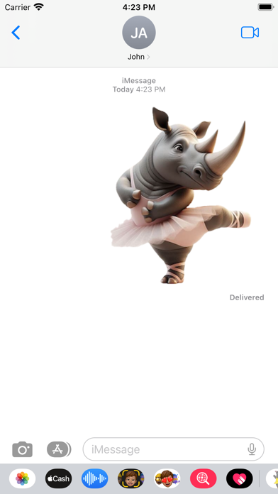 Rhino Ballet Stickers 스크린샷