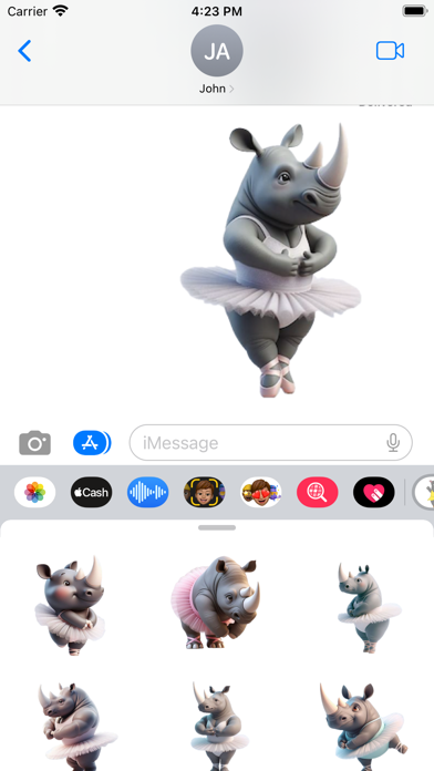 Rhino Ballet Stickers 스크린샷