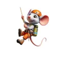 Rock Climber Mouse Stickers
