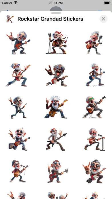Tangkapan skrin Rockstar Grandad Stickers