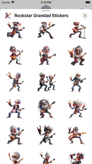 Tangkapan skrin Rockstar Grandad Stickers
