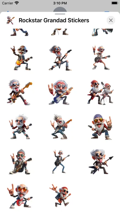 Tangkapan skrin Rockstar Grandad Stickers