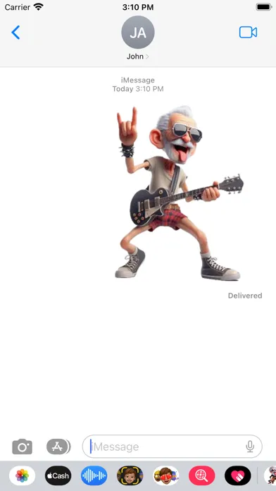Tangkapan skrin Rockstar Grandad Stickers