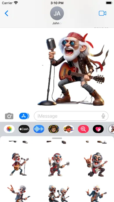 Tangkapan skrin Rockstar Grandad Stickers