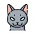 Russian Blue Cat Stickers