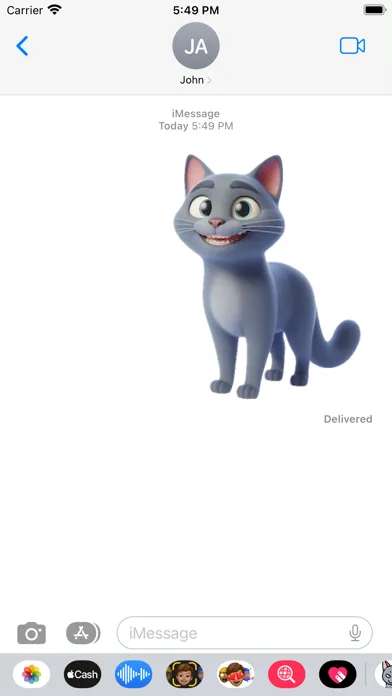 Tangkapan skrin Russian Blue Cat Stickers