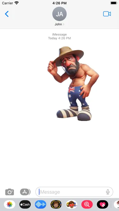 Zrzuty ekranu Sad Australian Man Stickers
