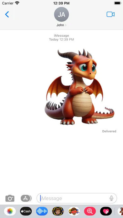 Captures d'écran de Sad Dragon Stickers