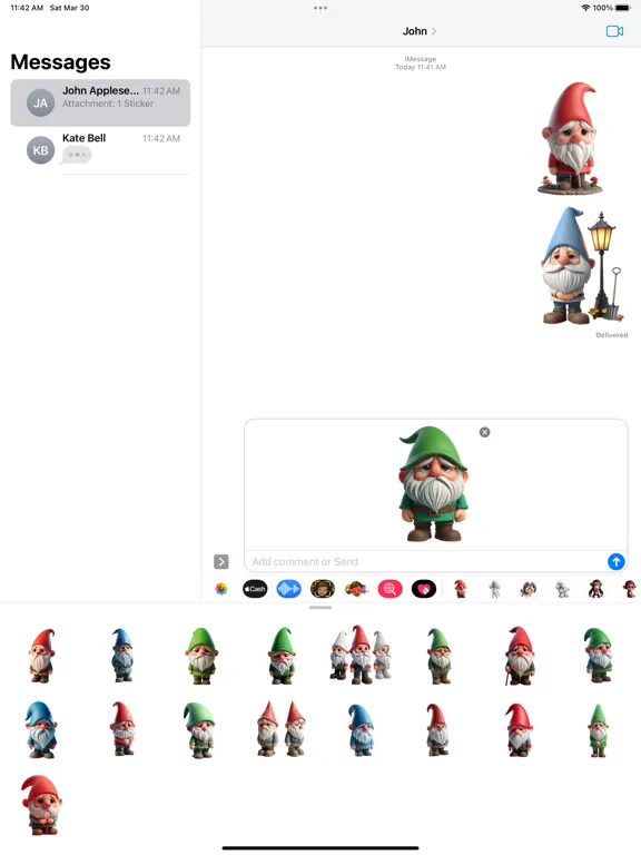 Captures d'écran de Sad Garden Gnome Stickers iPad 