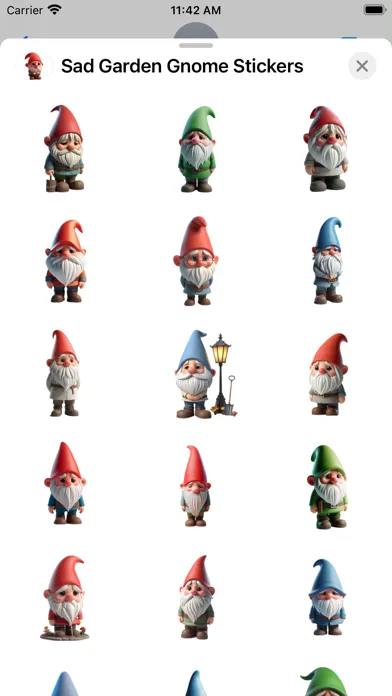 Captures d'écran de Sad Garden Gnome Stickers