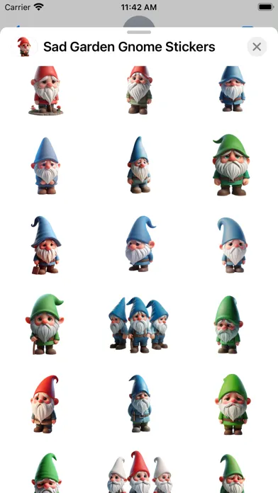 Captures d'écran de Sad Garden Gnome Stickers