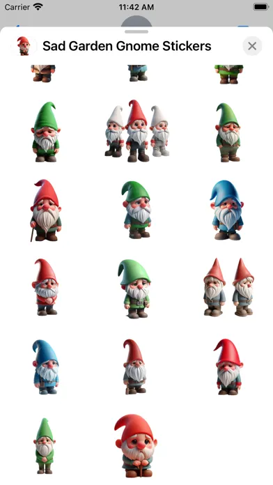 Captures d'écran de Sad Garden Gnome Stickers
