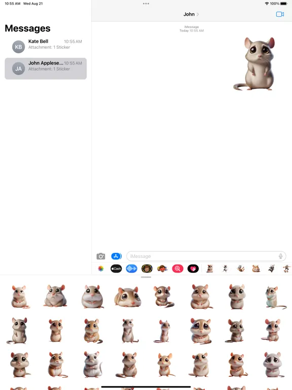 Sad Gerbil Stickers iPad  سکرین شاٹس