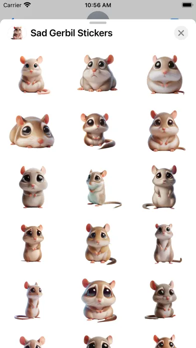 Sad Gerbil Stickers سکرین شاٹس